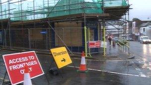 Demolition work on Broad Street Stoke-on-Trent