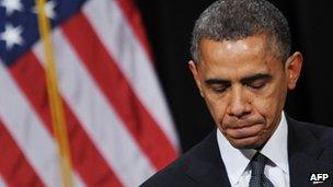 US President Barack Obama speaking in Newtown, 16 December 2012