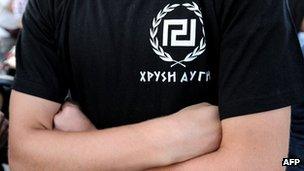 Golden Dawn supporter in Greece