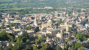 Oxford from the air