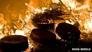 Tar Barrel, or Barl, Festival, Allendale, Northumberland