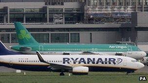 Ryanair and Aer Lingus planes