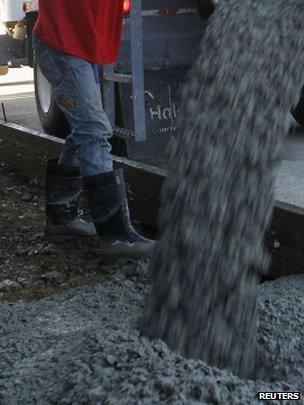 cement being poured