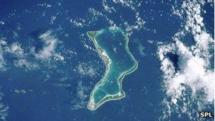 A coral atoll in the Chagos Islands