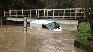 Van stuck in ford in Stevenage