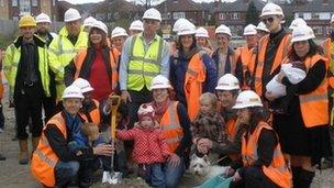 LILAC residents at a ground breaking ceremony on the site in April