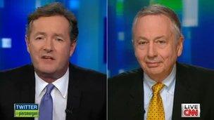 Piers Morgan interviews Larry Pratt on his CNN talk show