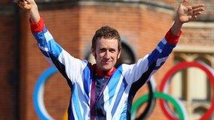 Bradley Wiggins with medal