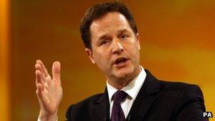 Lib Dem leader Nick Clegg