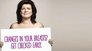 Elaine C Smith in breast cancer advert