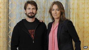 Mark Boal, left, screenwriter and co-producer of the film Zero Dark Thirty," and the film's director and co-producer Kathryn Bigelow