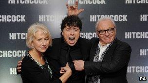 Dame Helen Mirren, Sacha Gervasi and Sir Anthony Hopkins