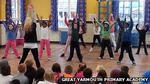 Great Yarmouth Primary Academy pupils