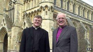 Dr Jeffrey John (L) with Bishop of St Albans