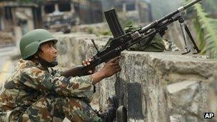 Nepalese soldier in 2005