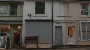 Boarded-up building in Tunbridge Wells which used to house the Soup Bowl