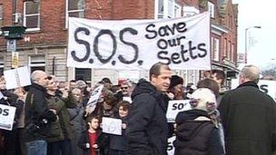 Protesters in Beverley