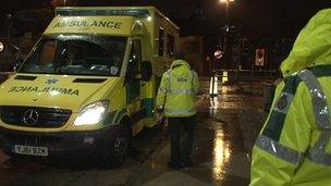 Yorkshire Ambulance Service staff on site