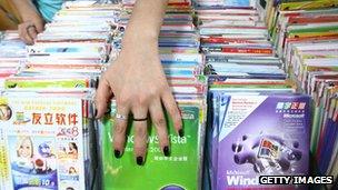 Pirated software sold in China