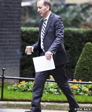 No 10 aid Patrick Rock revealed the document while walking in Downing Street