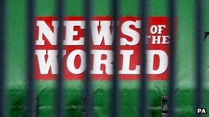 News of the World sign
