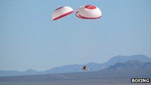 Boeing parachute test