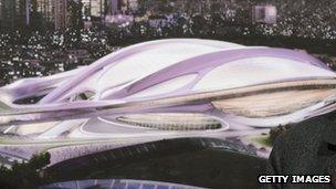 An artist's impression of the 2020 stadium