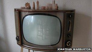 Restored black and white television.