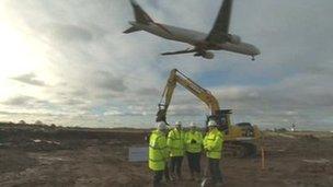 Work starting on the runway