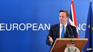 PM David Cameron in Brussels, 19 Oct 12