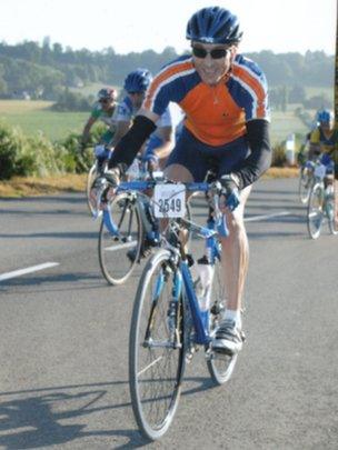 Neil Sutcliffe on his bike