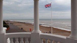 Union flag flying in Bexhill