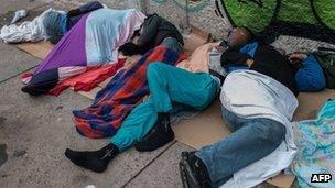 Crack addicts in Sao Paulo, Brazil