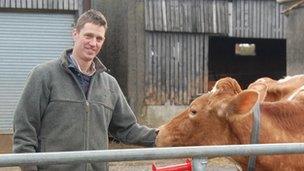 James Watts with his herd