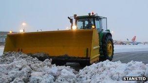 Snow plough at Stansted airport