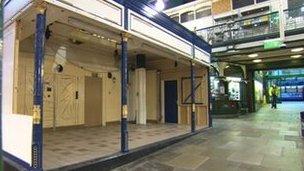Empty stall at Kirkgate Market where M&S is to open a stall