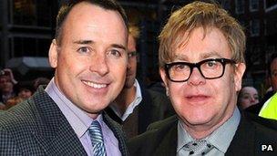 David Furnish and Sir Elton John