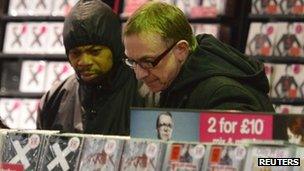 Shoppers in HMV in central London, 15 January 2013