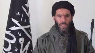 Mokhtar Belmokhtar in a screen capture from an undated video distributed by the Belmokhtar Brigade (16 January 2013)