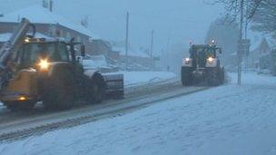 Snow ploughs in Dorset
