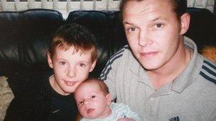 Stephen McFaul with his sons Dylan and Jake