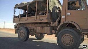 Army truck near In Amenas - 20 January