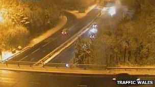 A55 westbound at junction 34 (Ewloe Interchange)