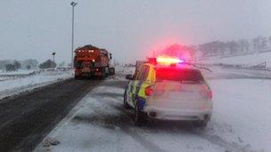 snow on the A66