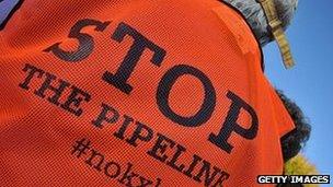 Pipeline protestors