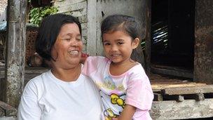 Lyka-Mae and her mother Lorna