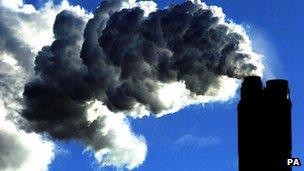 Chimneys at coal-fired power station