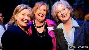 Hillary Clinton, Inez McCormack and Meryl Streep