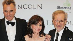 Daniel Day-Lewis, Sally Field and Steven Spielberg