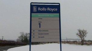 Rolls-Royce sign at Ansty, near Coventry